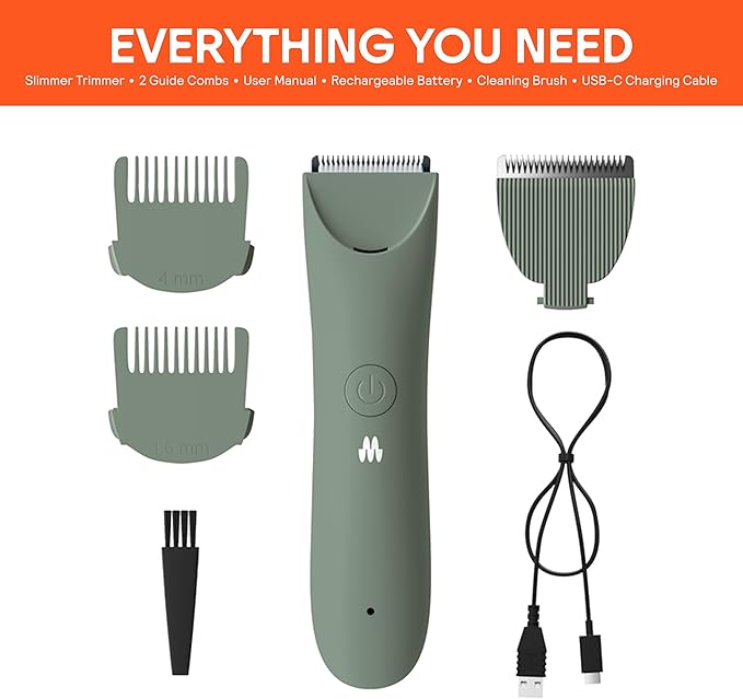 MERIDIAN Slimmer Trimmer ? Electric Razor for Women Bikini Line &amp Pubic Hair Trimmer Rechargeable &amp Waterproof Painless Flawless Shave for Sensitive Skin Gentle Quiet &amp Travel-Friend