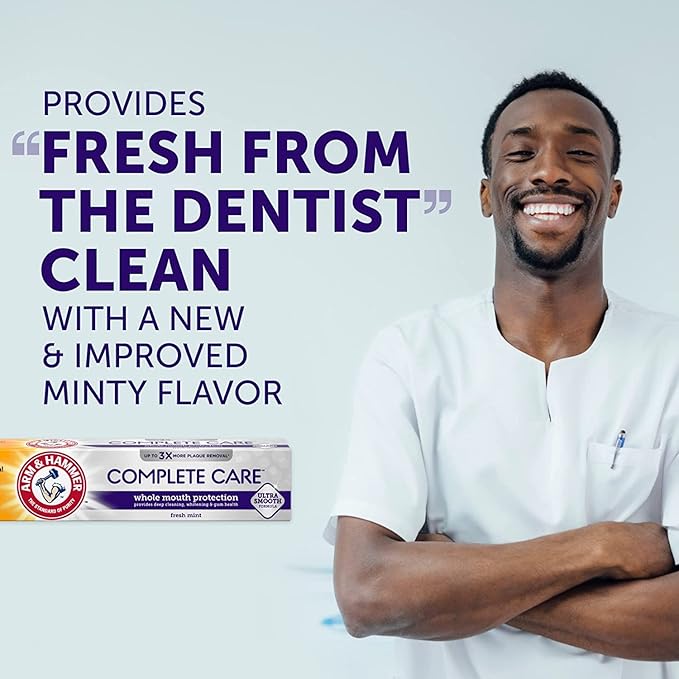 Arm &amp Hammer Complete Care Stain Defense Fluoride Anticavity Toothpaste 6 oz (Pack of 6) (Packaging May Vary) (Packaging May Vary)