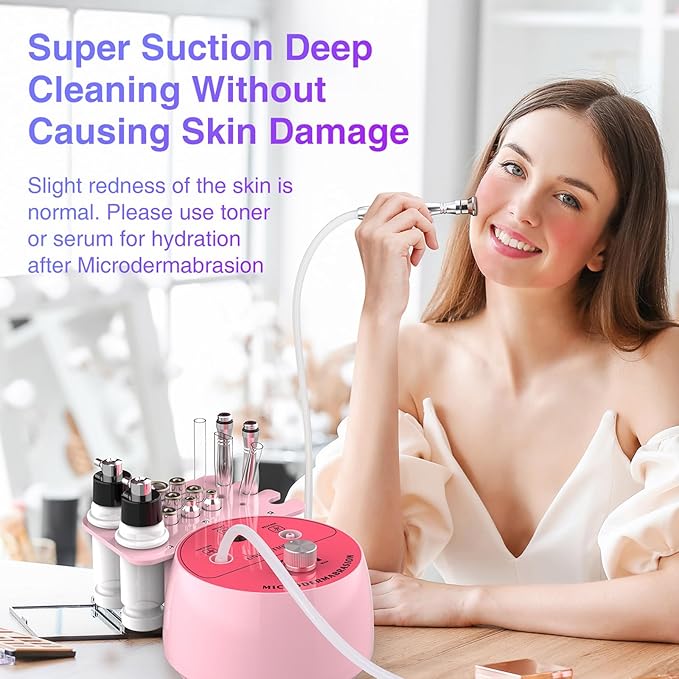 Diamond Microdermabrasion Machine Professional for Facial UNOISETION 3 in 1 Home Microdermabrasion Machine for Skin Exfoliating Blackhead Removal Spray Facial Moisturizing