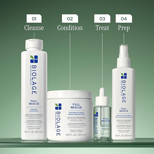 Biolage Full Rescue Restorative Hair Mask - Deeply Conditions &amp Creates Denser Appearance Softens &amp Strengthens Thin and Thinning Hair Rosemary Oil &amp Niacinamide Vegan &amp Cruelty-Fre