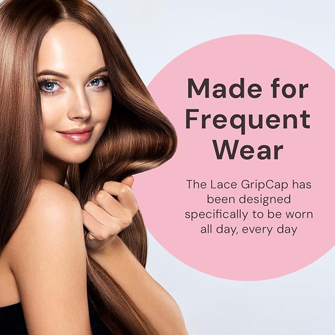 MILANO COLLECTION Lace Wig Grip Cap for Women Adjustable Wig Caps for Women Non Slip with Headband to Secure Lace Top Perfectly in Place One Size Fits All Nude