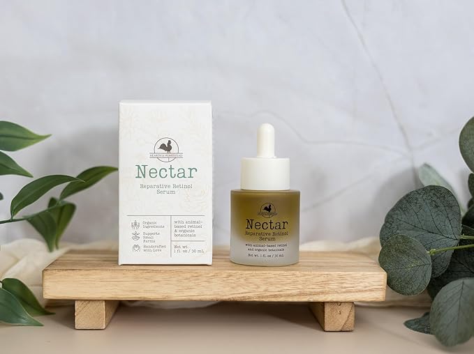 Nectar Natural Retinol Serum by Hearth &amp Homestead ? Fermented Cod Liver Oil Grass-Fed Tallow &amp Emu Oil ? Nutrient-Rich Facial Oil for Smooth Healthy Skin ? 1 fl oz
