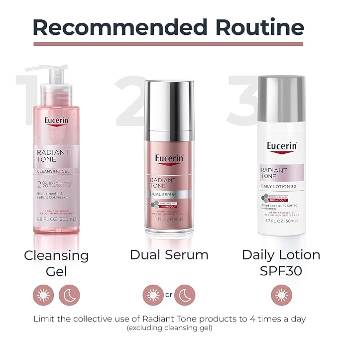 Eucerin Radiant Tone Dual Serum Dark Spot Corrector Dark Spot Serum with Thiamidol and Hyaluronic Acid Helps Visibly Reduce the Look of Dark Spots Holiday Gifts for Self Care 1 Fl Oz Bottle