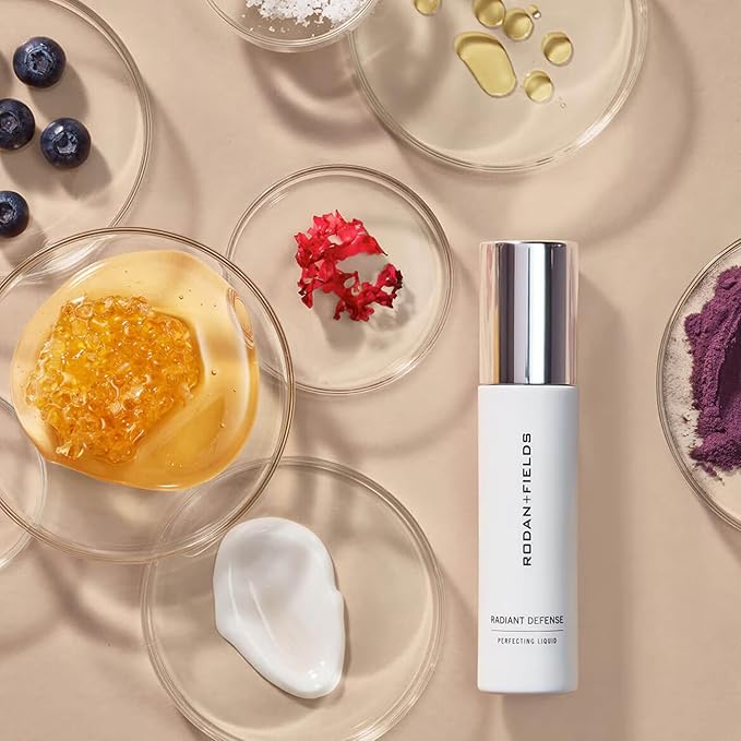 Rodan and Fields Radiant Defense Perfecting Liquid SPF 30 - Cream | 50 mL | 4-in-1 Makeup &amp Skin Care Beauty Solution | Sunscreen | Face Moisturizer | Light Skincare Foundation | Sunscreen for Fac
