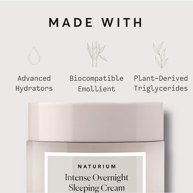 Naturium Intense Overnight Sleeping Cream Jumbo Hydrating &amp Anti-Aging Face Moisturizer 3 oz