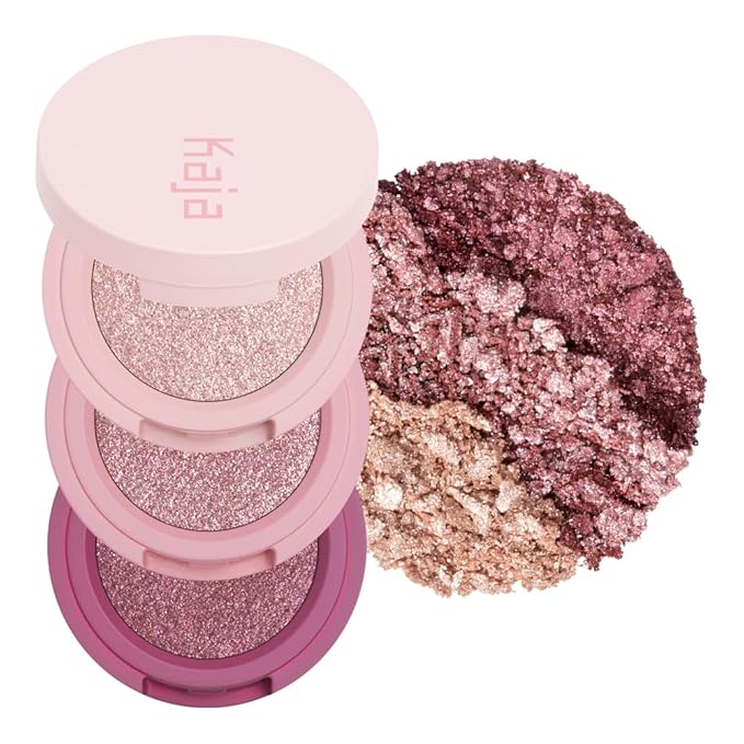 Kaja Beauty Bento Collection - Bouncy Eyeshadow Trio | Plum Rosy Tones Travel Size 01 Rosewater 2019 Allure Best of Beauty Award 0.03 Oz