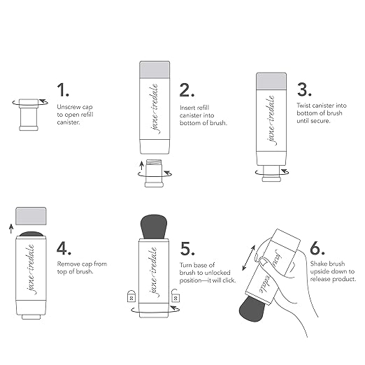 jane iredale Powder-Me SPF 30 Dry Sunscreen Broad Spectrum Brush-On Physical Sun Protection for Face Body &amp Scalp Refillable Vegan Cruelty-Free