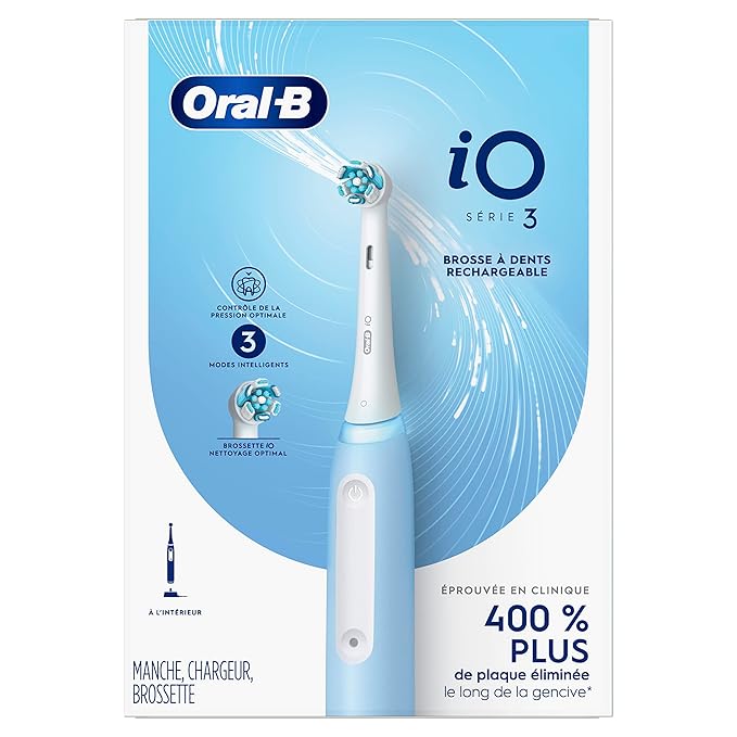 Oral-B iO3 Electric Toothbrush (1) with (1) Ultimate Clean Brush Head and (1) Charger Blue