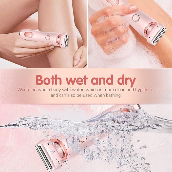 Dusk Official Razor for Women - Glide Pro 3.0 3-in-1 Multifunctioning Silk Shaver Smooth Shave Painless Hair Removal Wet &amp Dry (Blue)
