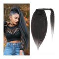 SONGCHAO Fake Hair Bun Shaggy Ponytail Brazilian Real Hair Wrapping Ponytail Hair Extensions Hair Slices 8-24 Inch Barrette Wigs for Women Hair Accessories (Color : Wrap Around Size : 18inch(45cm))