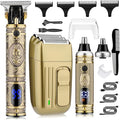 Karrte Men?™s Grooming Kit Professional Hair Clippers and Shaver for MenElectric Razor and Nose Trimmer SetBeard Trimmer with 3 Foil HeadGifts for Men