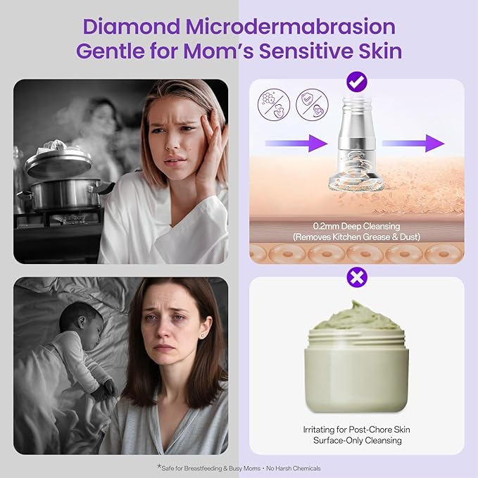 UNOISETION Diamond Microdermabrasion Machine Professional 3 in 1 Dermabrasion Facial Peeling Skin Care Device for Salon Personal Home Use