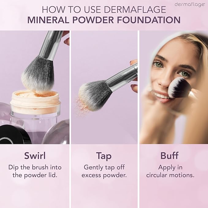 Dermaflage SPF Mineral Powder Sunscreen for Sensitive Skin All Natural Sunscreen Powder Broad Spectrum