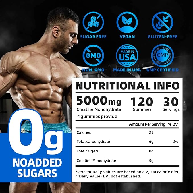 Pre Workout hcl creatine monohydrate Gummies 120 Blue chew for Men(Blueberry) creatine hcl Energy Supplement for Women whey Protein Isolate Vital Source Feminine Gummies