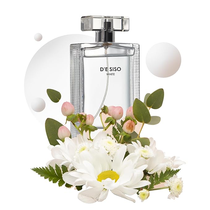 Classic D'E SISO White Fragrances Gift Set - Moisturizing Scented Body Lotion and Eau de Toilette Floral Perfume for Women with Vanilla Orange Amber and Musky Ingredients - Locion y Perfume de Mujer