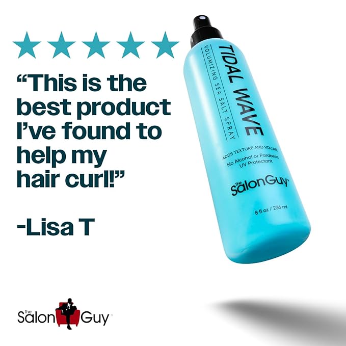 THESALONGUY Tidal Wave Sea Salt Spray for Hair | Texturizing Mist &amp Volumizing Spray for Men &amp Women | Adds Beach Waves Volume &amp Matte Texture | Alcohol-Free Paraben-Free 8 oz