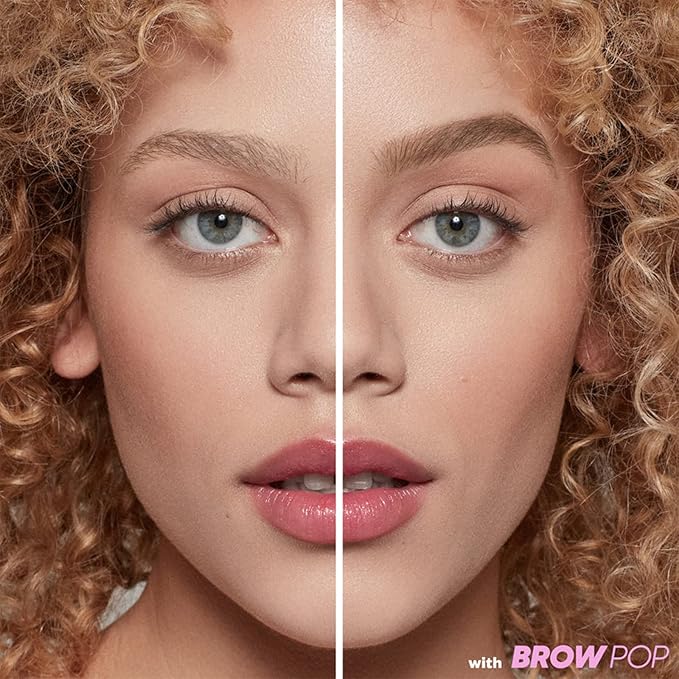 Kosas Brow Pop - Longwear Eyebrow Makeup Dual-Sided Defining Pencil with Castor Oil for Soft Natural Look of Real Hair - Soft Brown