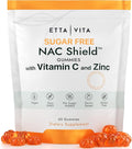 Sugar-Free NAC Gummies (Immune Support Complex) N-Acetyl Cysteine Vitamin C &amp Zinc - Supports Respiratory Health Liver Detox &amp Cleanse Kidney Function NAC Supplement for Kids and Adults -