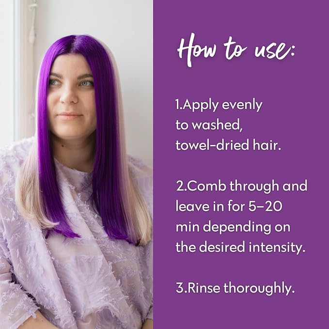 Four Reasons Color Mask INTENSE- Violet ? (27 Colors) Intensive Toning Treatment - Color Depositing Conditioner ? Semi Permanent Hair Dye for Lightened and Colored Hair? 100% Vegan 6.76 fl oz