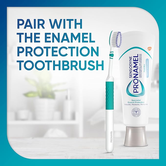 Sensodyne Pronamel Gentle Teeth Whitening Enamel Toothpaste for Sensitive Teeth to Reharden and Strengthen Enamel Amazon Exclusive Fresh Mint - 4 Ounces (Pack of 4)