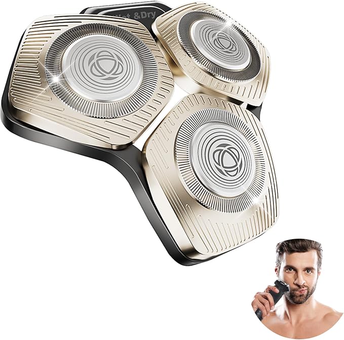 SH71/50 Shaving Heads Compatible with Phili*s Shavers Series S5000 (S5XXX)S7000 (S7XXX)i9000for SH60/70 and SH70/70 (Champagne color)