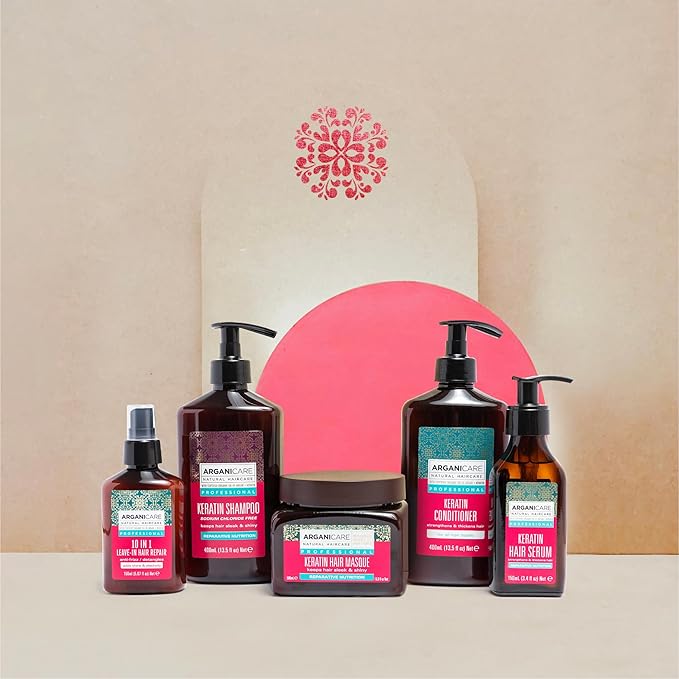 Arganicare | Keratin Range | REPAIR AND NUTRITIOUS MASK | With Organic Keratin | Nourishes Thickens &amp Protects | Fortifies &amp Regenerates the internal fiber | Dry and Damaged Hair | 16.91 fl o