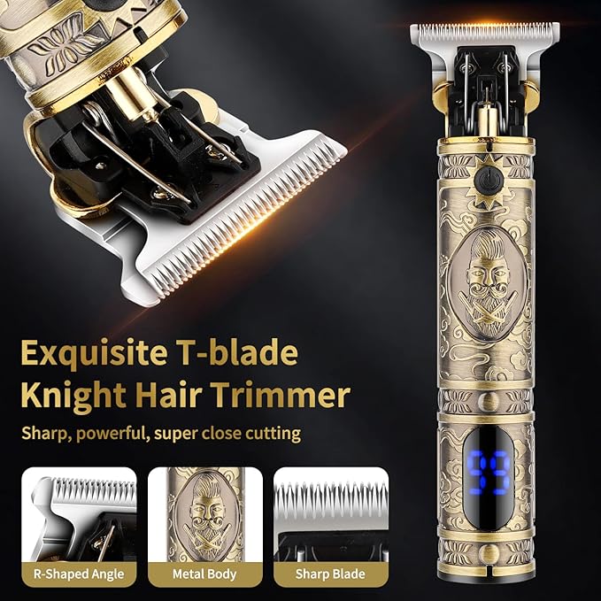 Karrte Men?™s Grooming Kit Professional Hair Clippers and Shaver for MenElectric Razor and Nose Trimmer SetBeard Trimmer with 3 Foil HeadGifts for Men