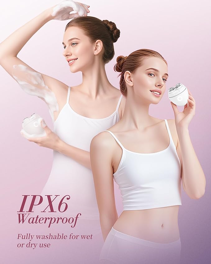 Electric Razors for Women - Magnetic 5D Floating Painless Shaver Cordless Rechargeable Hair Remover IPX6 Waterproof Wet Dry Shaving for Legs Bikini Face Underarm Arm (Gun Glossy)