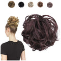 Juvabun Hair Extensions Dark Brown ? Soft Curly Hair Extensions Clip-In for Natural Volume &amp Quick Updo Styling Hair Bun Maker