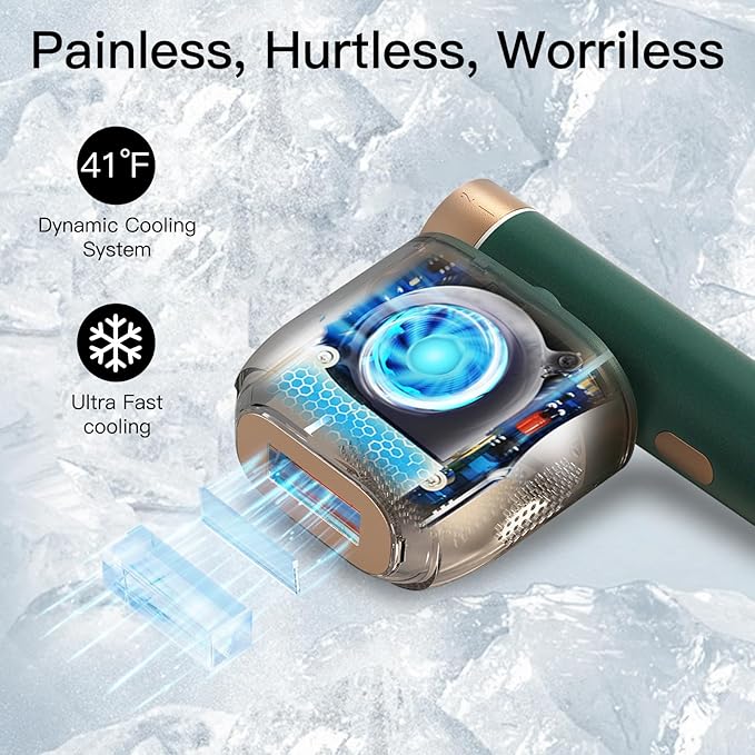 Laser Hair Removal BoSidin IPL Hair Removal with Painless Ice-Cooling 2-in-1 Face SR Rejuvenation 6+1 Modes 6 Levels Hair Removal for Women Permanent Laser Hair Removal Kit with Shaver Goggles