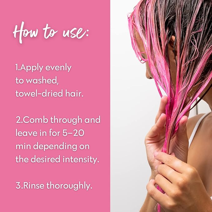 Four Reasons Color Mask INTENSE - Pink ? (27 Colors) Intensive Toning Treatment - Color Depositing Conditioner ? Semi Permanent Hair Dye for Lightened and Colored Hair? 100% Vegan 6.76 fl oz