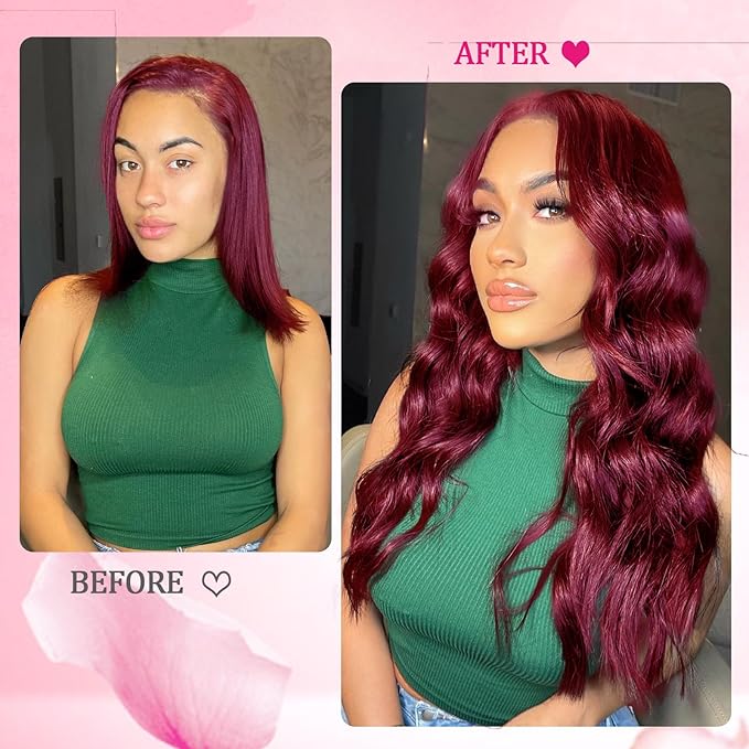 Clip in Hair Extensions Real Human Hair 99J Burgundy 16inch 110g Long Straight Silky Hair Extensions Real Human Hair 8pcs Double Weft Handmade Per Set with 18clips Clip on Extensions