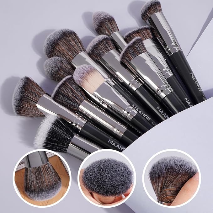 MAANGE Makeup Brushes 54 Pcs Makeup Tool Set Multi-functional Makeup Kit Premium Synthetic Brush Make up Brushes Set for Women Girl (Black 54 Pcs)