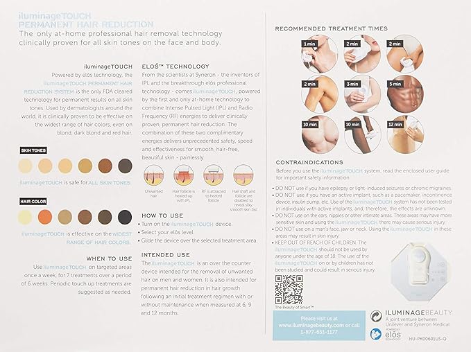 iluminage. Touch at Home Permanent Hair Reduction Device (FDA-Cleared IPL - All Skin Colors)