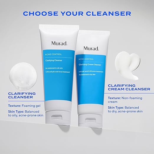 Murad Clarifying Cleanser ? Salicylic Acid &amp Green Tea Formula for Acne Deep Pore Cleansing Oil Control &amp Breakout Prevention for Clear Balanced Healthy-Looking Skin ? 5 Fl Oz