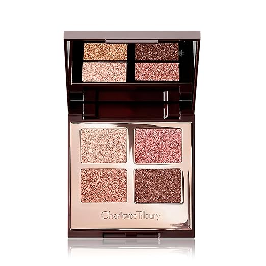 Charlotte Tilbury Luxury Palette Eyeshadow - Shimmer Metallic &amp Satin Matte Eyeshadow Quad with a Rich Powder Formula - Includes 4 Complementary Shades