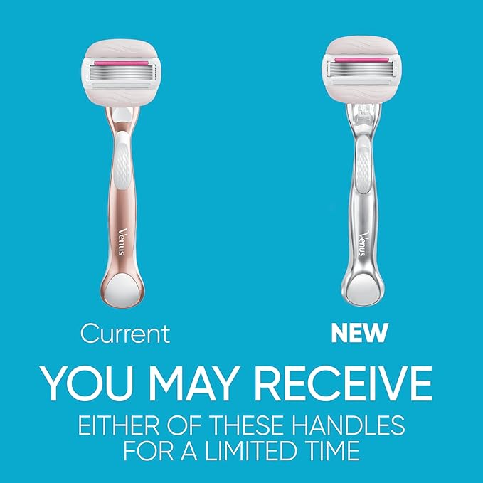 Gillette Venus Comfortglide plus Olay Sugarberry Women's Razor with Rose Gold Metal Handle + 4 Blade Refills Holiday Gifts for Women