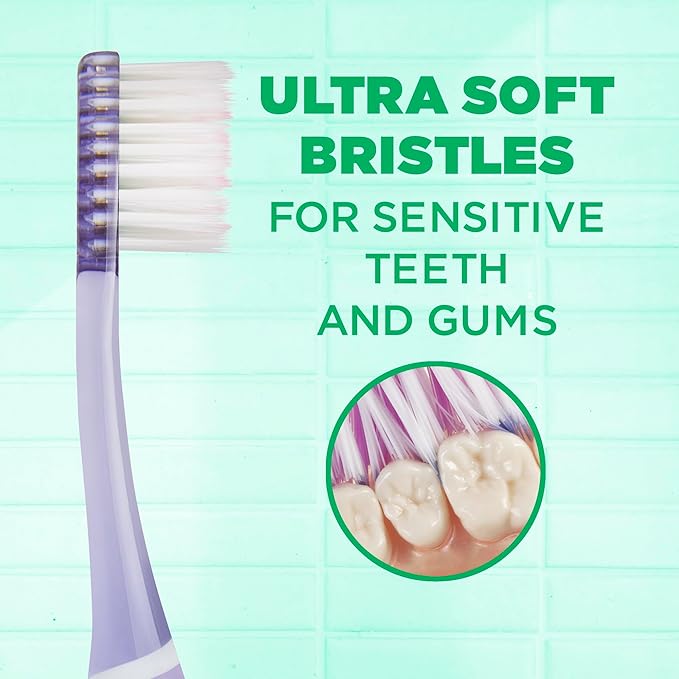 GUM Technique Deep Clean Sensitive Toothbrush Compact Head &amp Ultra Soft Tapered Bristles for Adults with Sensitive 1ct (12pk)