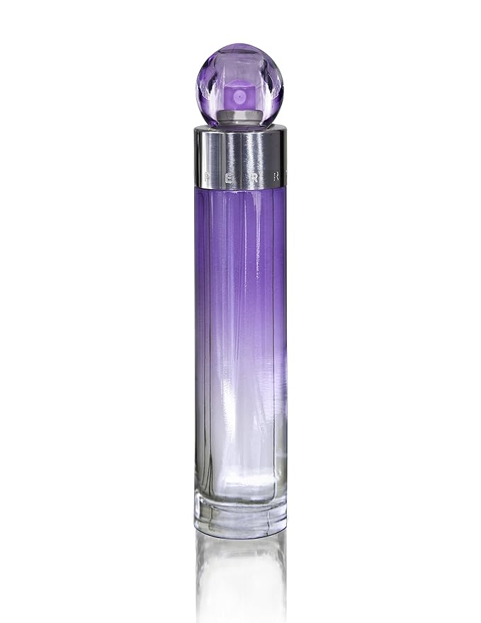 Perry Ellis 360° Purple for Women 2-Piece Gift Set - 1.7 fl oz eau de parfum 6.7 oz body lotion - blackberry peach pink apple tuberose muguet rose jasmine mimosa sandalwood oak moss musk