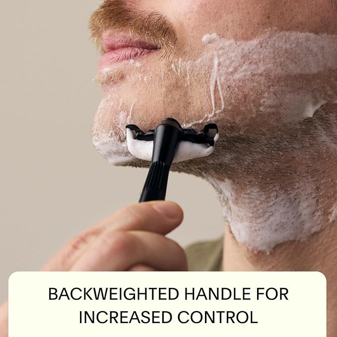 Leaf Shave | Leaf Twig Razor All-Metal Single Blade Razor for Men &amp Women Fixed Head with Magnetic Load Assist Includes 5 Stainless Steel Blades- Face Shaving Lighter Hair Sensitive Skin -Rose