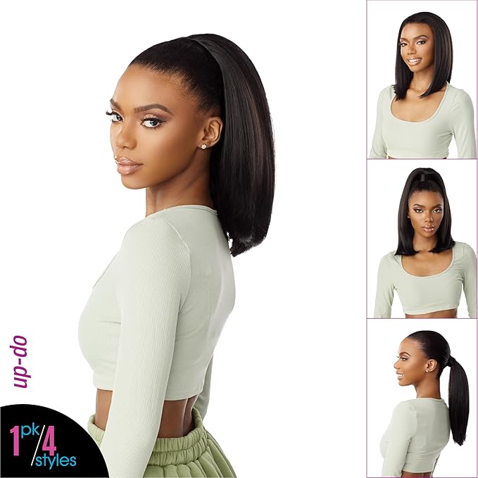 Sensationnel Instant Updown Halfwig Pony - Iud 19 4 Style in 1 Half Wig And Pony Drawstring (1B OFFBLACK)