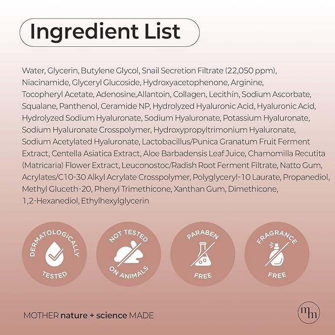 MOTHER MADE Glowing Glass Skin Hydrating Snail Deep Collagen Face Masks Set of 20 EA with Niacinamide 2% Vitamin E Facial Mask for Dry Sensitive Skin Self Care Korean Skincare