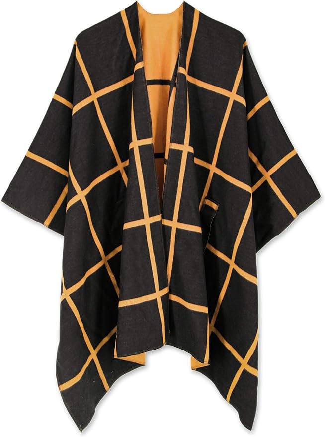 Moss Rose Women's Shawl Wrap Poncho Ruana Cape Open Front Cardigan Shawls for Fall Winter