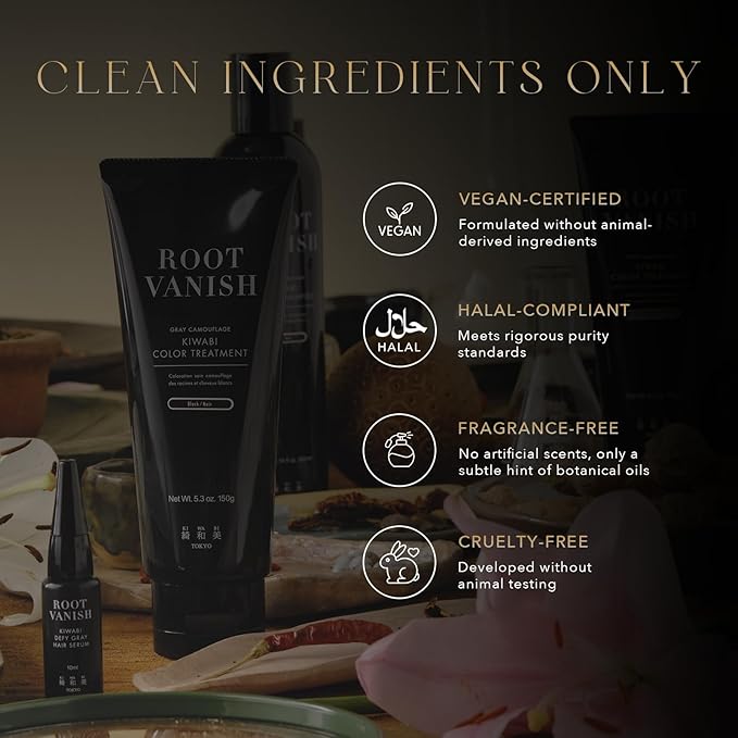 Color Treatment for Gray Coverage ? Subtle Gradual Semi-Permanent Hair Color ? Hydrating Sulfate-Free Ammonia-Free Vegan Color Depositing with 31 Botanical Extracts (Dark Brown)