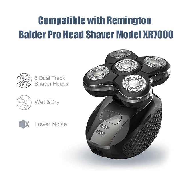 2Pack Shaver Replacement Head Compatible with Remington Balder Pro Head Shaver ModelSPR-XR7000with 2 Sweeping Brush