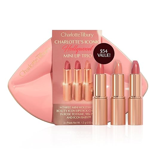 Charlotte Tilbury K.I.S.S.I.N.G Lipstick - Moisturizing &amp Hydrating Lipstick with Light-Diffusing Pigments for a Luminous Finish &amp Fuller-Looking Lips