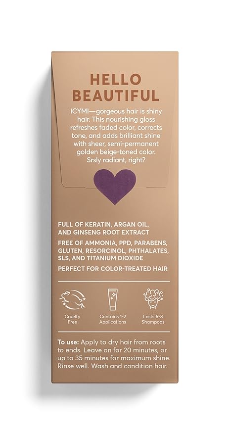 Madison Reed Color Reviving Gloss Prosecco - Golden Blonde Semi-Permanent Hair Dye Enhances Hair Color &amp Corrects Tone Adds Brilliant Shine Keratin &amp Argan Oil 4 Fl Oz (118 mL)