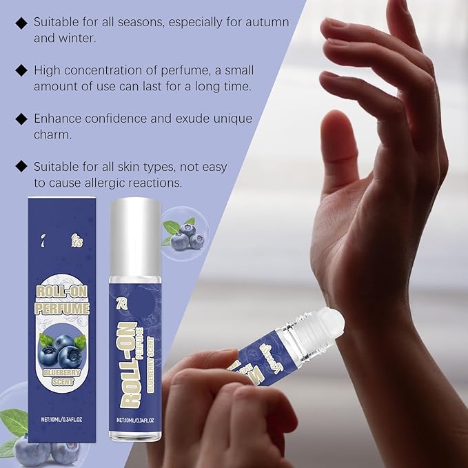 Blueberry Charm Roll-On Perfume - Unique &amp Long-Lasting Niche Fragrance(3PCS)