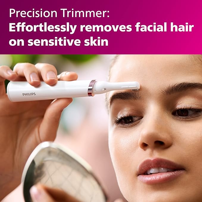 Philips Beauty Women's Bikini Trimmer and Precision Trimmer Special Edition Bundle BRT387/90Pink and White