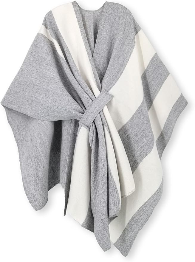 Moss Rose Women's Shawl Wrap Poncho Ruana Cape Open Front Cardigan Shawls for Fall Winter